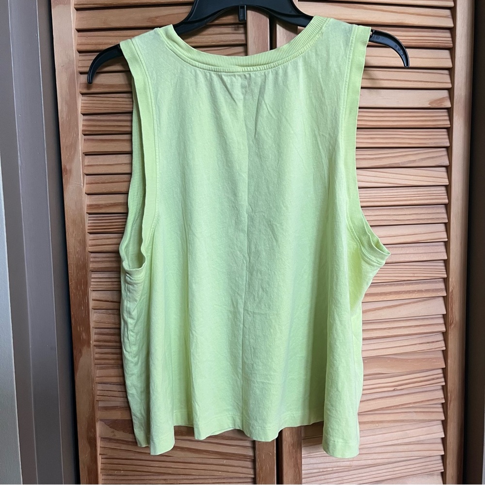 Lou & Grey Neon Yellow Green Sleeveless Muscle Tank Top Size XL - Picture 4 of 7